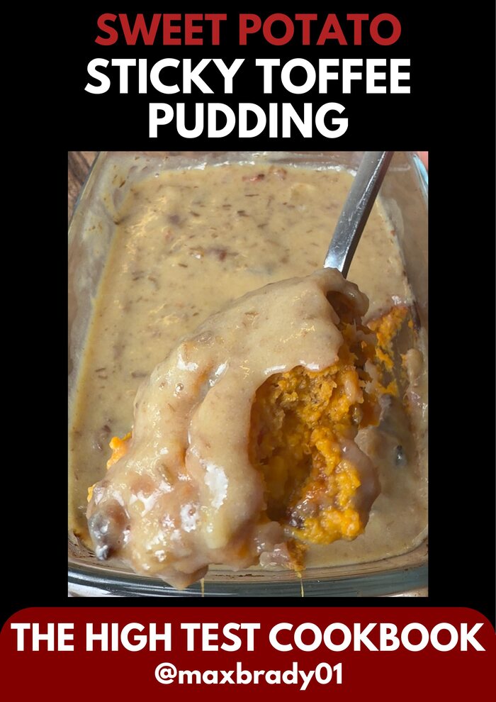 Sweet potato sticky toffee pudding